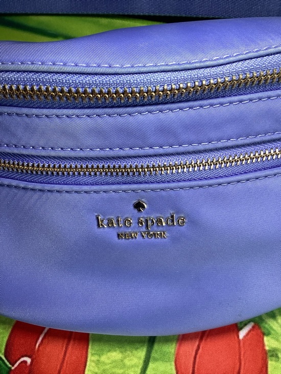 kate spade Handbags - kate spade cornflower blue nylon waist/crossbody belt bag with gold hardware